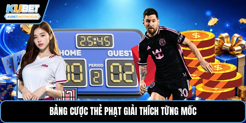 Bảng cược thẻ phạt giải thích từng mốc