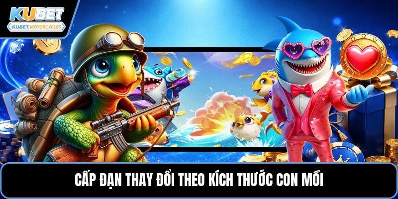 Cấp đạn thay đổi theo kích thước con mồi