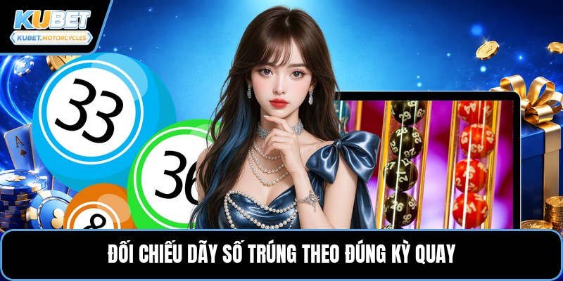 Đối chiếu dãy số trúng theo đúng kỳ quay